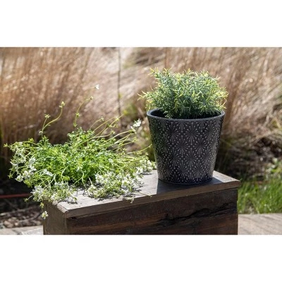 New 🤩 Blue Diamond Burst Pattern Glazed Ceramic Planter - Foreside Home & Garden 🔥 5 New 🤩 Blue Diamond Burst Pattern Glazed Ceramic Planter - Foreside Home & Garden 🔥 - Image 3