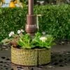 Budget 🎉 Handmade Glazed Ceramic Cobblestone Umbrella Half Moon Shaped Planter Green - Alfresco Home LLC 🔔 -Planters Sales Store unnamed file 5707