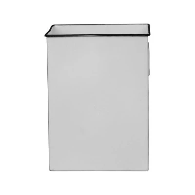 Deals ๐ Antique White Enamel Metal Planter with Black Rim - Foreside Home & Garden ๐ 4 Deals ๐ Antique White Enamel Metal Planter with Black Rim - Foreside Home & Garden ๐ - Image 2