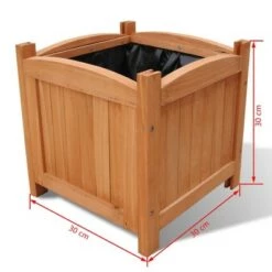 New 😍 vidaXL Wooden Raised Bed 11.8" x 11.8" x 11.8" Set of 2 😀 -Planters Sales Store unnamed file 5726