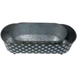 Outlet ✨ Set of 2 Multicolored Galvanized Metal Planters with Round Feet - Foreside Home & Garden ⌛ 11 Outlet ✨ Set of 2 Multicolored Galvanized Metal Planters with Round Feet - Foreside Home & Garden ⌛ -Planters Sales Store unnamed file 5775