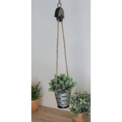Best deal 💯 Olive Bucket Galvanized Metal and Jute Hanging Planter with Pulley - Foreside Home & Garden 😉 11 Best deal 💯 Olive Bucket Galvanized Metal and Jute Hanging Planter with Pulley - Foreside Home & Garden 😉 -Planters Sales Store unnamed file 5782