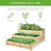Promo 🎁 Best Choice Products 3-Tier Fir Wood Raised Garden Bed Planter Kit for Plants, Vegetables, Outdoor Gardening - Natural 🤩