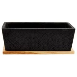 Buy π Juvale Black Rectangle Cement Planter Indoor Outdoor with Wooden Drainage Base (8.34 x 4 x 3 in) π 11 Buy π Juvale Black Rectangle Cement Planter Indoor Outdoor with Wooden Drainage Base (8.34 x 4 x 3 in) π -Planters Sales Store unnamed file 5801