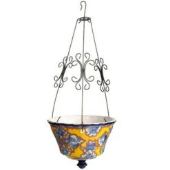 Budget 🤩 Plow & Hearth - Authentic Mexican Talavera Hanging Planter 😉 -Planters Sales Store unnamed file 5818