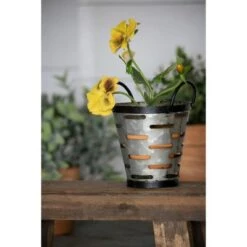 Best Sale 🌟 Olive Bucket Galvanized Metal Planter - Foreside Home & Garden 🔔 -Planters Sales Store unnamed file 5829