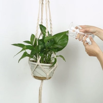 Discount ๐ Unique Bargains Macrame Vintage Handmade Braided Rope Flower Plant Planters Beige 39.4 Inch 2 Pcs ๐ 6 Discount ๐ Unique Bargains Macrame Vintage Handmade Braided Rope Flower Plant Planters Beige 39.4 Inch 2 Pcs ๐ - Image 4