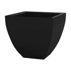 Cheap 🤩 Tusco Products Modern 16 Inch House Square Planter Made with Highly Durable, UV Protected Molded Plastic and Versatile, Elegant Design, Black 👍 -Planters Sales Store unnamed file 5875