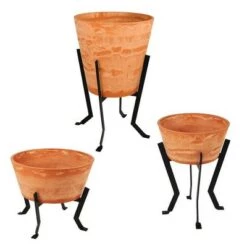 Deals ✔️ Indoor Outdoor Denise Wood Stone and Iron Planter Terra Cotta Finish - ACHLA Designs 😍 -Planters Sales Store unnamed file 5878