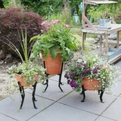 Deals ✔️ Indoor Outdoor Denise Wood Stone and Iron Planter Terra Cotta Finish - ACHLA Designs 😍 -Planters Sales Store unnamed file 5879