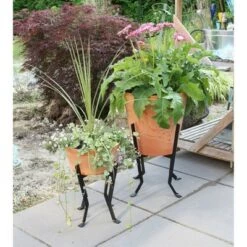 Deals ✔️ Indoor Outdoor Denise Wood Stone and Iron Planter Terra Cotta Finish - ACHLA Designs 😍 -Planters Sales Store unnamed file 5883