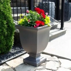 Buy ✨ 26" Augusta Tall Planter Graphite Gray - Mayne 🤩 -Planters Sales Store unnamed file 5901