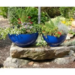 Best Sale ❤️ ACHLA Designs 10" x 20" Planter French Blue Galvanized Steel 🎁 -Planters Sales Store unnamed file 5904