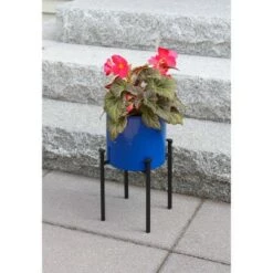 Buy ๐คฉ 15"H Cylinder Planter Pot French Blue Galvanized Steel with 4-Legged Black Wrought Iron Plant Stand - ACHLA Designs ๐ 8 Buy ๐คฉ 15"H Cylinder Planter Pot French Blue Galvanized Steel with 4-Legged Black Wrought Iron Plant Stand - ACHLA Designs ๐ -Planters Sales Store unnamed file 5907