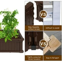 Best reviews of ⭐ Costway 48''x24'' Raised Garden Bed Rectangle Plant Box Planter Flower Vegetable Brown 🥰 -Planters Sales Store unnamed file 591