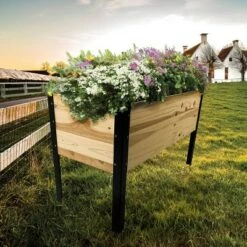 Deals 🔥 Backyard Expressions 32" Rectangular Wooden Elevated Garden Bed with Legs Tan 🔥 -Planters Sales Store unnamed file 5937