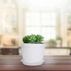 Hot Sale 🔥 Unique Bargains Home Windowsill Office Plastic Barrel Shape Plant Flower Planters 🌟 -Planters Sales Store unnamed file 5974