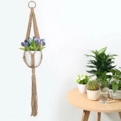 Outlet 👏 Unique Bargains Garden Macrame Handmade DIY Flower Plant Hanging Rope Planters Beige 27.6 Inch 2 Pcs 😍 -Planters Sales Store unnamed file 5985