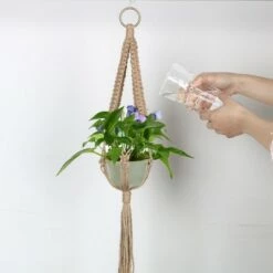 Outlet 👏 Unique Bargains Garden Macrame Handmade DIY Flower Plant Hanging Rope Planters Beige 27.6 Inch 2 Pcs 😍 -Planters Sales Store unnamed file 5986