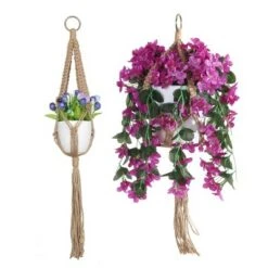 Outlet 👏 Unique Bargains Garden Macrame Handmade DIY Flower Plant Hanging Rope Planters Beige 27.6 Inch 2 Pcs 😍 -Planters Sales Store unnamed file 5987