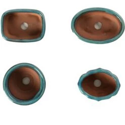 Discount 👍 Gardenised Decorative Mini Glazed Ceramic Bonsai Succulent Pots Flower Planter with Drainage Holes, 4 Pack ✨ -Planters Sales Store unnamed file 5997
