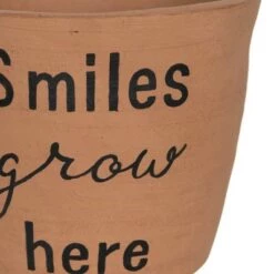 Best deal 🔥 "Smiles Grow Here" Multi Terracotta Planter - Foreside Home & Garden 👏