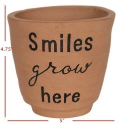 Best deal 🔥 "Smiles Grow Here" Multi Terracotta Planter - Foreside Home & Garden 👏 -Planters Sales Store unnamed file 6026