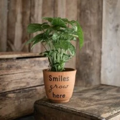 Best deal 🔥 "Smiles Grow Here" Multi Terracotta Planter - Foreside Home & Garden 👏 -Planters Sales Store unnamed file 6028