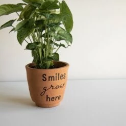 Best deal 🔥 "Smiles Grow Here" Multi Terracotta Planter - Foreside Home & Garden 👏 -Planters Sales Store unnamed file 6030