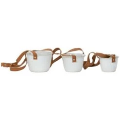 Outlet ๐ Set of 3 Antique White Enamel Metal and Faux Leather Straps Hanging Planter - Foreside Home & Garden ๐ 11 Outlet ๐ Set of 3 Antique White Enamel Metal and Faux Leather Straps Hanging Planter - Foreside Home & Garden ๐ -Planters Sales Store unnamed file 6070
