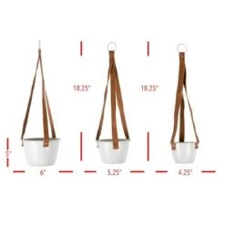 Outlet ๐ Set of 3 Antique White Enamel Metal and Faux Leather Straps Hanging Planter - Foreside Home & Garden ๐ 14 Outlet ๐ Set of 3 Antique White Enamel Metal and Faux Leather Straps Hanging Planter - Foreside Home & Garden ๐ -Planters Sales Store unnamed file 6073