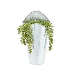 Best Pirce ✔️ Farmlyn Creek 3 Pack Metal Wall Hanging Planter, Galvanized Plant Pots for Indoor & Outdoor Wall Decor, 11.7 x 5.8 in 🎉 -Planters Sales Store unnamed file 6078