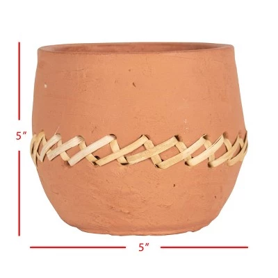 Deals ๐ Terracotta & Cane Weave Planter - Foreside Home & Garden โ๏ธ 7 Deals ๐ Terracotta & Cane Weave Planter - Foreside Home & Garden โ๏ธ - Image 5