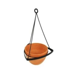 Best Sale 🛒 Lina Modern Hanging Wood Stone and Iron Planter Terra Cotta Finish - Achla Designs 🧨 -Planters Sales Store unnamed file 6116
