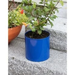 Best Pirce 🔥 7"H Cylinder Planter Pot French Blue Galvanized Steel - ACHLA Designs ⭐ -Planters Sales Store unnamed file 6125
