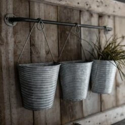 Best deal 🌟 White Metal Wall Planter with 3 Pots - Foreside Home & Garden ⌛ -Planters Sales Store unnamed file 6131