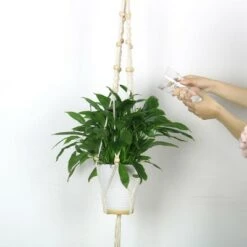 Best Pirce 👏 Unique Bargains Garden Hanging Cotton Rope Basket Macrame Plant Flower Planters Beige 47.2 Inch 1 Pc 😍 -Planters Sales Store unnamed file 6135