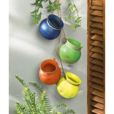 Wholesale 🤩 Zingz & Thingz Zingz & Thingz 4pc Indoor/Outdoor Dangling Terracotta Fiesta Pots ✨ 4 Wholesale 🤩 Zingz & Thingz Zingz & Thingz 4pc Indoor/Outdoor Dangling Terracotta Fiesta Pots ✨ - Image 2