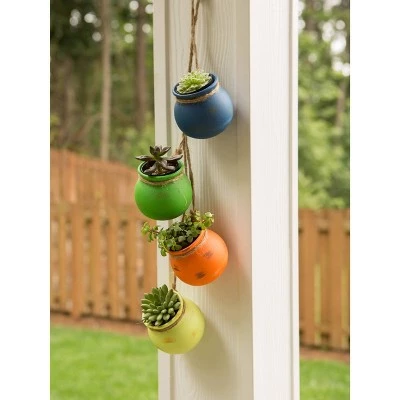 Wholesale 🤩 Zingz & Thingz Zingz & Thingz 4pc Indoor/Outdoor Dangling Terracotta Fiesta Pots ✨ 8 Wholesale 🤩 Zingz & Thingz Zingz & Thingz 4pc Indoor/Outdoor Dangling Terracotta Fiesta Pots ✨ - Image 6
