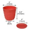 Coupon 🌟 Unique Bargains Parterre Farm Home Plastic Round Design With Tray Flower Cactus Planters Red 1 Pc 😍