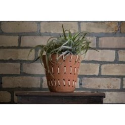 Promo 🛒 Natural Handthrown Terracotta Planter with Woven Rattan Accents - Foreside Home & Garden 💯 -Planters Sales Store unnamed file 6170