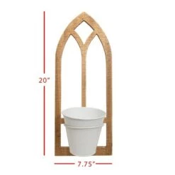 Best deal 🛒 White Wood & Metal Wall Planter - Foreside Home & Garden 🎁 -Planters Sales Store unnamed file 6198