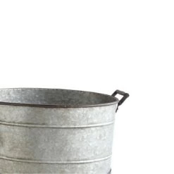 Budget 🧨 Metal Buckets with Handles On Stand - Set of 3 - 3R Studios ⌛