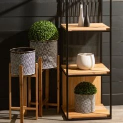 Best Pirce 👍 Sullivans Geometric Motif Metal Planter Set of 3, 8.5"H, 6.5"H & 4"H Multicolored 🌟 -Planters Sales Store unnamed file 6221