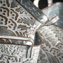 Cheap ๐ Sullivans Flourish Handled Metal Planter Set of 3, 9.5"H, 8.5"H & 7.5"H Gray ๐งจ