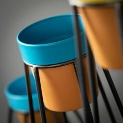 Cheapest ๐ Sullivans Terracotta Planter On Metal Stand Set of 3, 23.5"H, 17.5"H & 8.25"H Black ๐