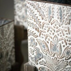 Best Sale โญ Sullivans Flourish Square Metal Planter Set of 3, 25"H, 20"H & 15.24"H Gray ๐