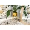 Best Sale 😉 CosmoLiving by Cosmopolitan Set of 2 11" x 11" x 22"/10" x 10" x 19" Planters with Stand Gold 🎁