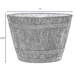 Promo 🎁 Set of 5 Whiskey Barrel Planter - Classic Home and Garden Kentucky Walnut 😍 -Planters Sales Store unnamed file 6275