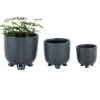 Buy ⭐ Olivia & May Set of 3 Ceramic Planter with Legs Black - Olivia & May 🧨 -Planters Sales Store unnamed file 6298
